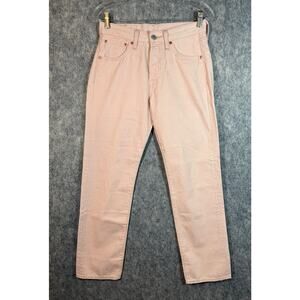 NWOT Levi's Premium Womens Pink 501 Mushroom Tab Straight Denim Jeans Size 27x28